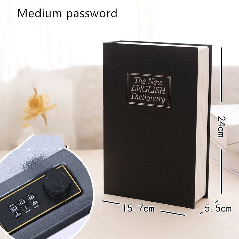 Book safe box password box with lock simulation storage - Beuti-Ful