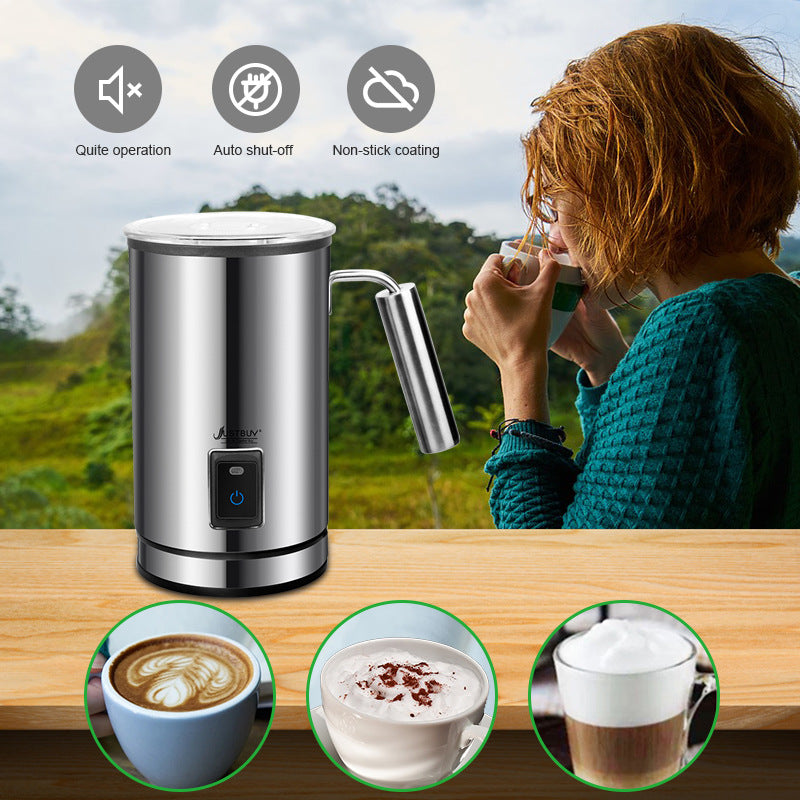 Electric Milk Frother Soft Foam Warmer for Coffee Essperso Cappuccino Milk Steamer 3 Function Creamer Milk Heater - Beuti-Ful