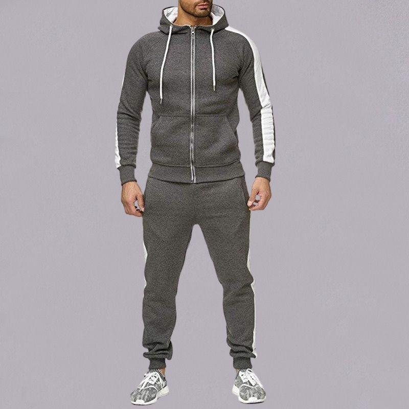 Men's color matching splicing casual suit - Beuti-Ful