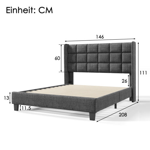 Linen Bed Frame  Size 140 X 200