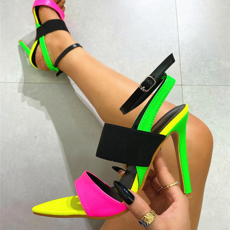 Women's Fashion Colorblock High Heels - Beuti-Ful