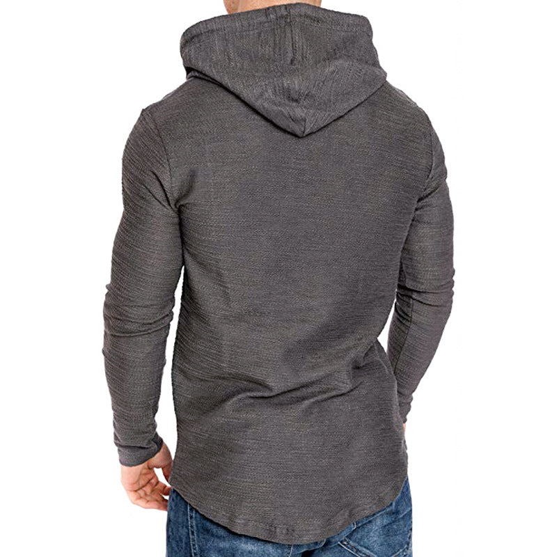 Men Hoodie Sweatshirt Casual Long Sleeve Slim  T-shit