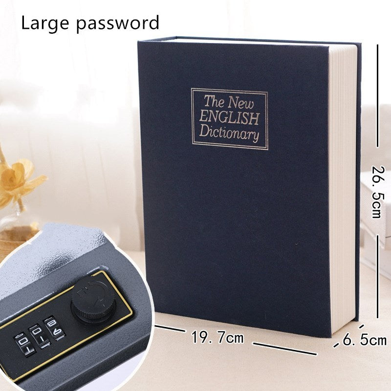 Book safe box password box with lock simulation storage - Beuti-Ful