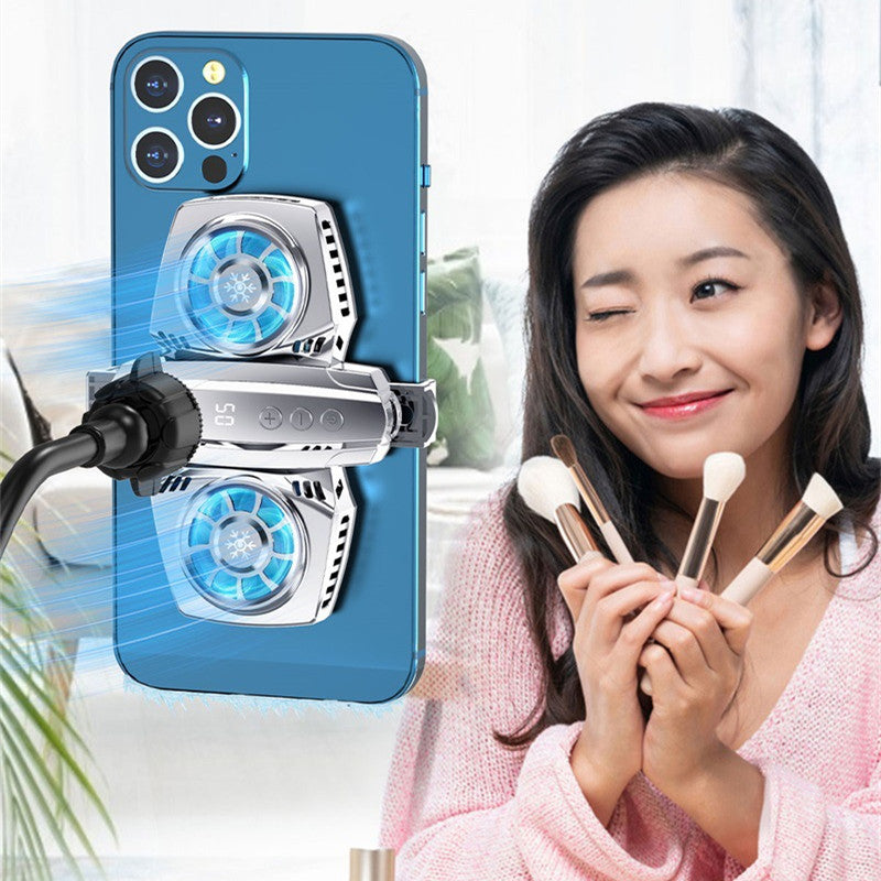 Intelligent Temperature Control Digital Display Semiconductor Dual-engine Mobile Phone Radiator - Beuti-Ful