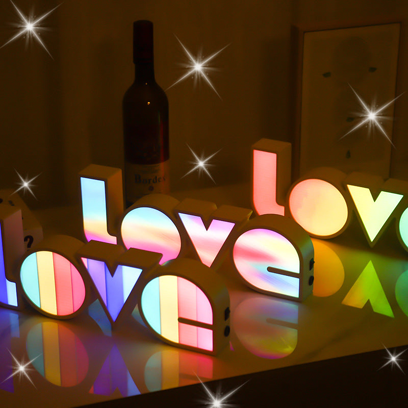 Valentines Day Decor LED LOVE Light Valentines Day Gift For Girlfriend Bithday Wedding Party Decoration Romantic Wedding Decor - Beuti-Ful