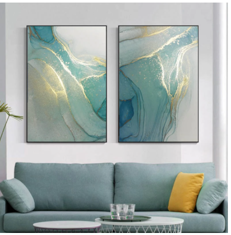 Abstract Liquid Fluid Art Poster Canvas Painting Modern Wall Picture Home Living Room Decor - Beuti-Ful