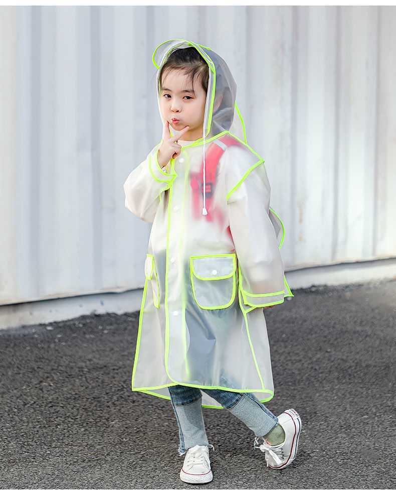 Hiking Poncho Kids Fashion Transparent Raincoat - Beuti-Ful