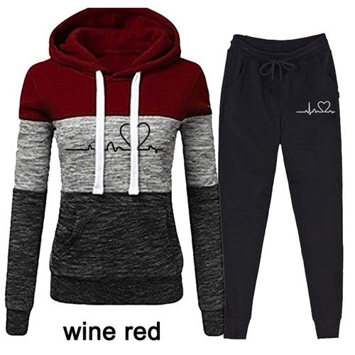 Casual Trackskuit Women Two Piece Set  Hoodies Suit - Beuti-Ful