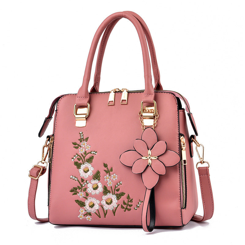 Fashion Flowers Embroidered Handbag Women Shoulder Messenger Bags - Beuti-Ful