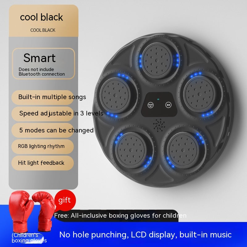 Children's Music Boxing Machine Blue Light Hitting Reaction Boxing Target Intelligent Electronic Wall Target - Beuti-Ful