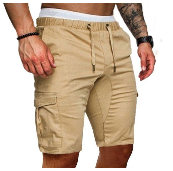 Tight Elastic Pants Men's Cropped Shorts Pants