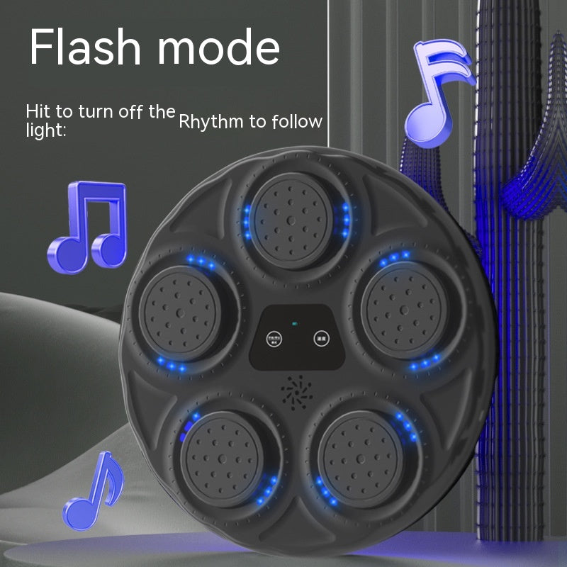 Children's Music Boxing Machine Blue Light Hitting Reaction Boxing Target Intelligent Electronic Wall Target - Beuti-Ful