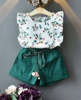 Two-piece baby girl loose shorts