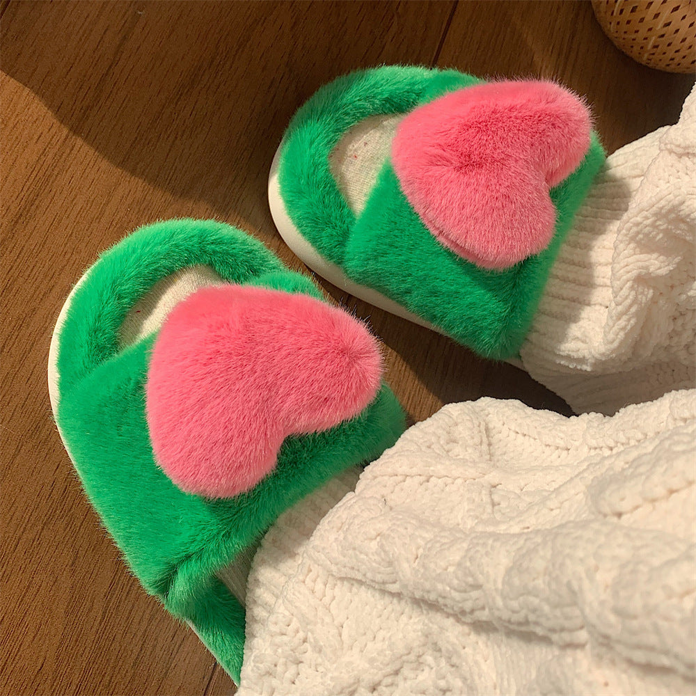 Personality Cute Plush Cotton Slippers Women Fashion Home - Beuti-Ful