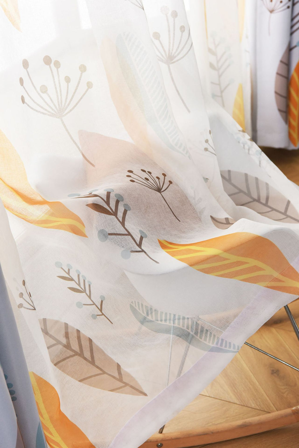 Nordic Style Nordic Leaf Curtain Shading Bedroom Living Room Shading Curtains - Beuti-Ful