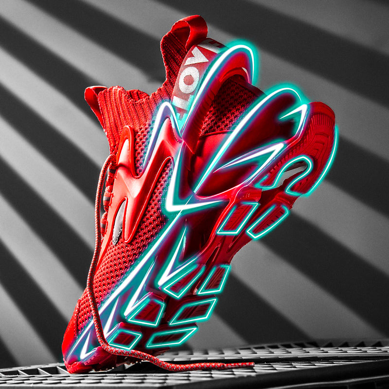 Men's Red Street Shooting Sports Knife NeochaEDGE Shoes - Beuti-Ful