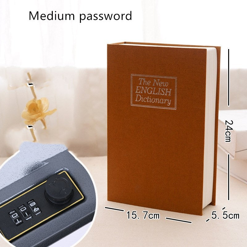 Book safe box password box with lock simulation storage - Beuti-Ful