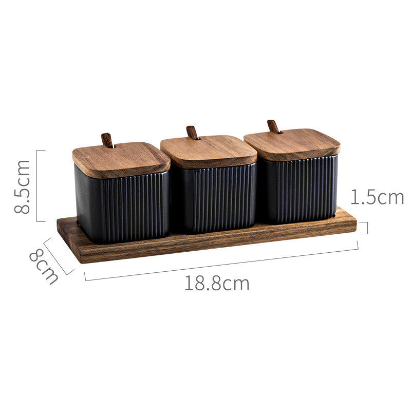 Household Seasoning Box Ceramic Seasoning Jar Set - Beuti-Ful