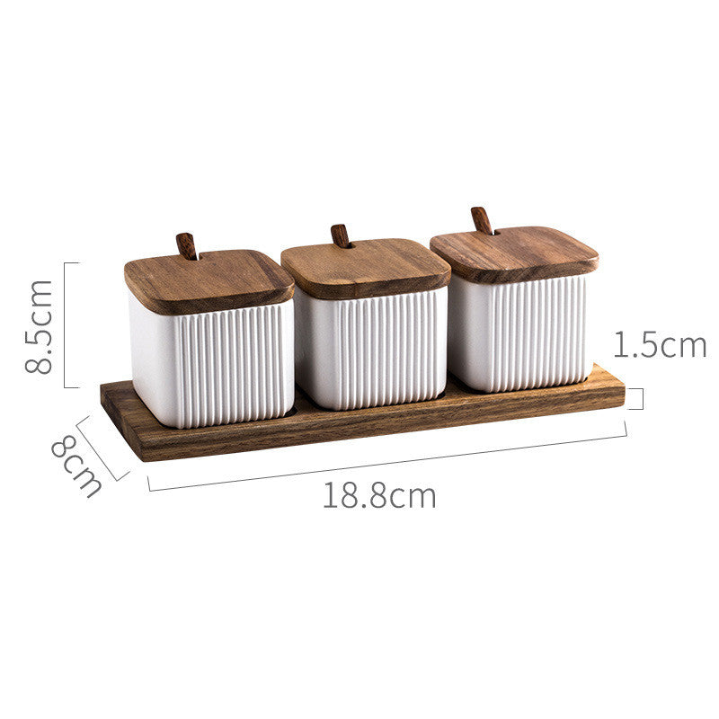 Household Seasoning Box Ceramic Seasoning Jar Set - Beuti-Ful