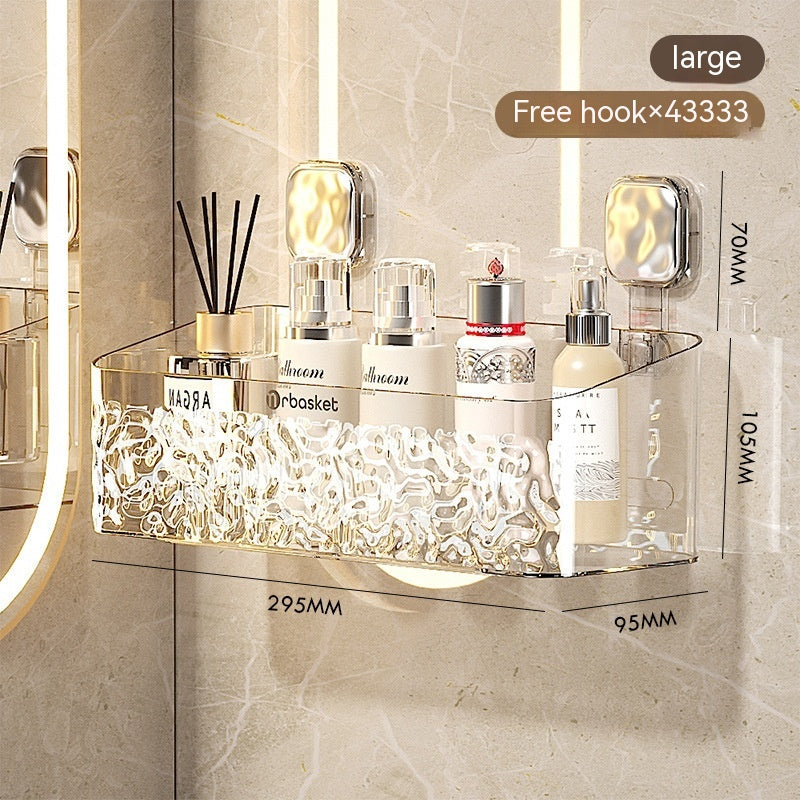 Toilet Rack Punch-free Bathroom Hanging Basket Wall - Beuti-Ful