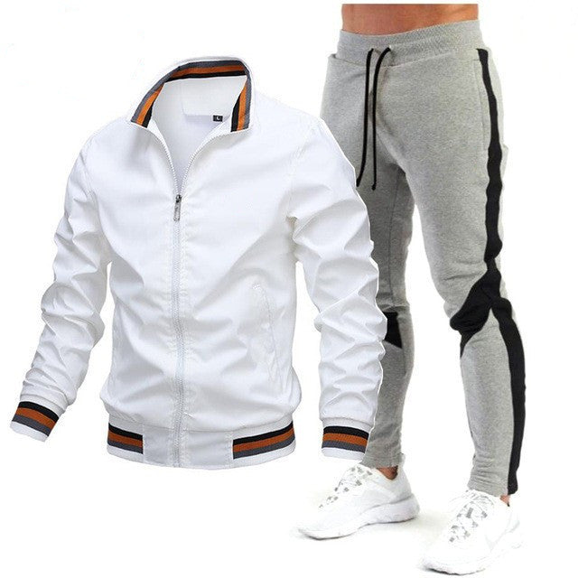 Sweatpants Running Sports Teen Jacket Stitching Suit