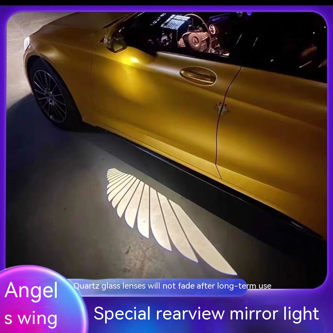 Car Rearview Mirror Courtesy Lamp Angel Wings - Beuti-Ful