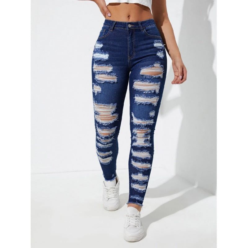 Skinny Denim Trousers For Women - Beuti-Ful