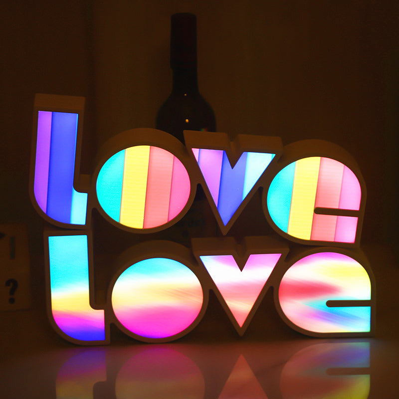 Valentines Day Decor LED LOVE Light Valentines Day Gift For Girlfriend Bithday Wedding Party Decoration Romantic Wedding Decor - Beuti-Ful