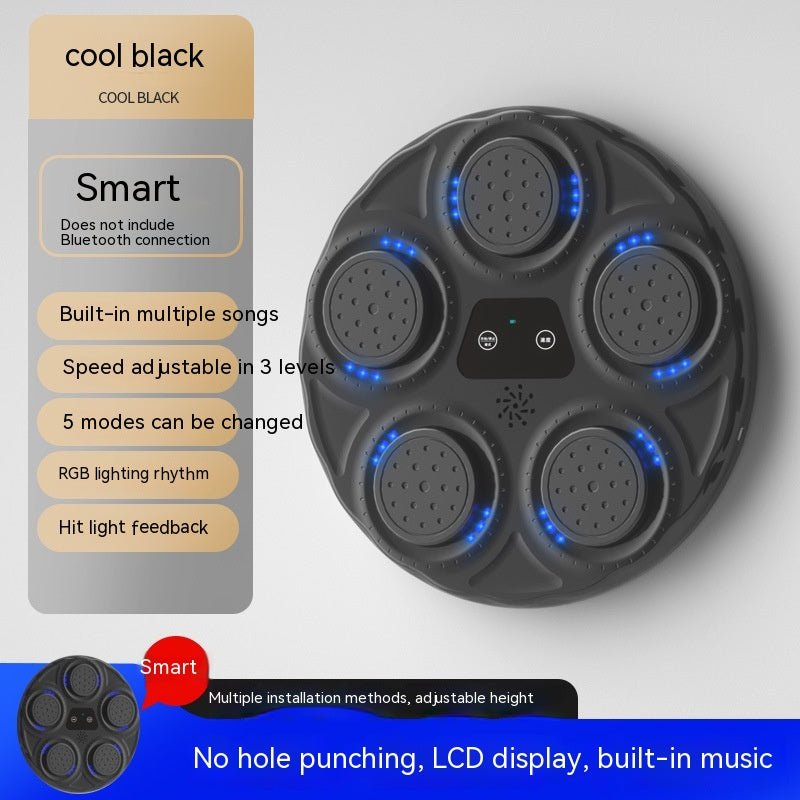 Children's Music Boxing Machine Blue Light Hitting Reaction Boxing Target Intelligent Electronic Wall Target - Beuti-Ful