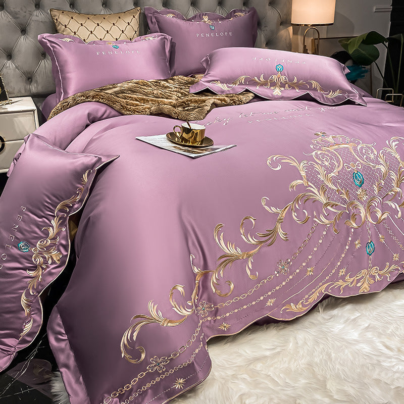 Ice Silk Quilt Sets Bed Sheets Bedding Four-piece Set - Beuti-Ful