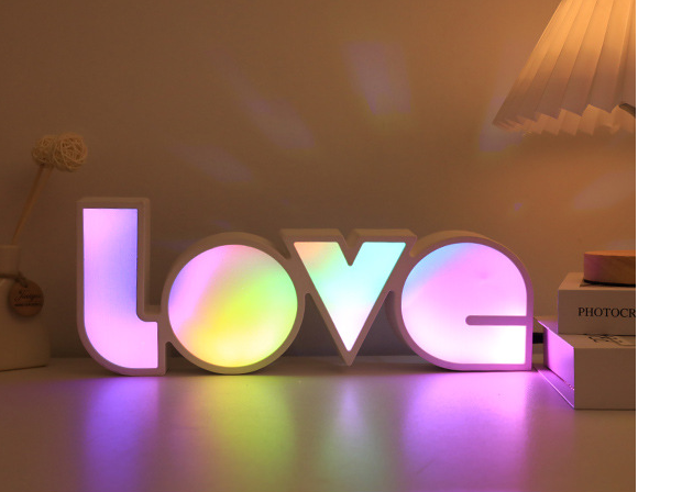Valentines Day Decor LED LOVE Light Valentines Day Gift For Girlfriend Bithday Wedding Party Decoration Romantic Wedding Decor - Beuti-Ful