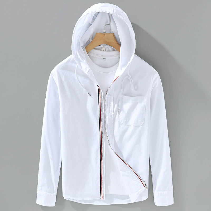Cotton Hooded Shirt Coat American Casual Men - Beuti-Ful
