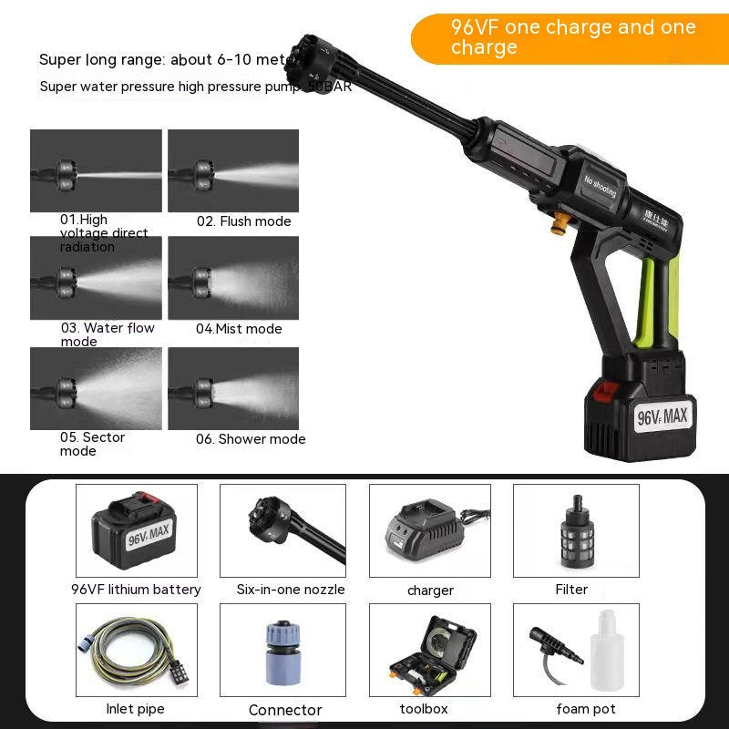 Wireless Car Washing Machine Household High-power Wireless High-pressure Water Gun - Beuti-Ful