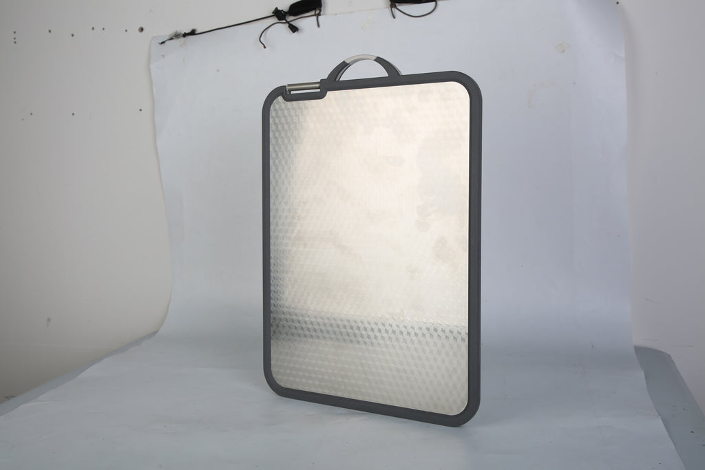 2Pcs Double Sided Cutting Board Stainless Steel Mesh Design With Grinding Zone Knife Sharpener Handle Dishwasher Safe