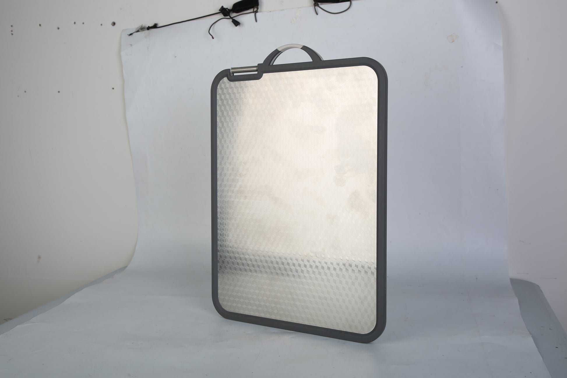 2Pcs Double Sided Cutting Board Stainless Steel Mesh Design With Grinding Zone Knife Sharpener Handle Dishwasher Safe