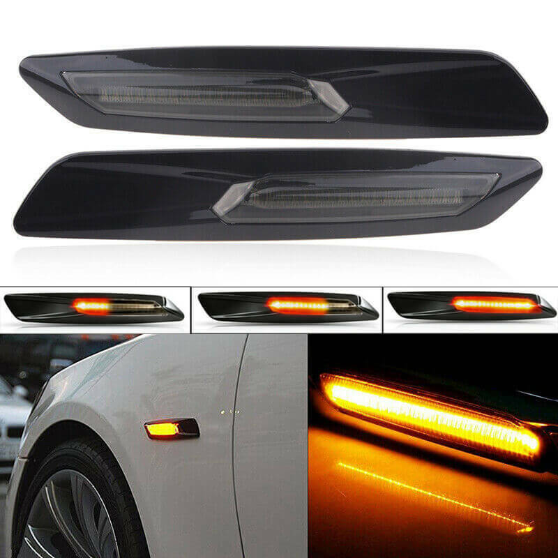 SMOKE LENS LED Fender Side Marker Light Turn Signal Lamp For BMW E90 E91 E92 E93 - Beuti-Ful