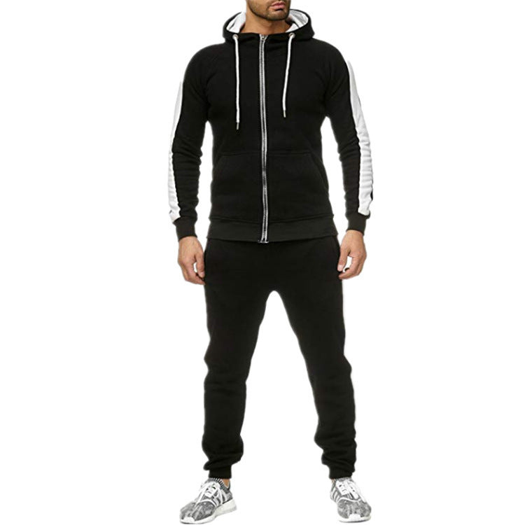 Men's color matching splicing casual suit - Beuti-Ful