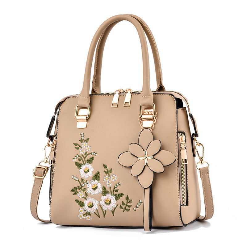 Mode Blumen bestickte Handtasche Frauen Schulter Messenger Taschen