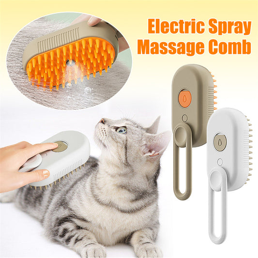 Cat and Dog Steam Brush 3 In 1 Electric Spray Cat Hair Brushes For Massage Pet Grooming Comb Hair Removal - Beuti-Ful