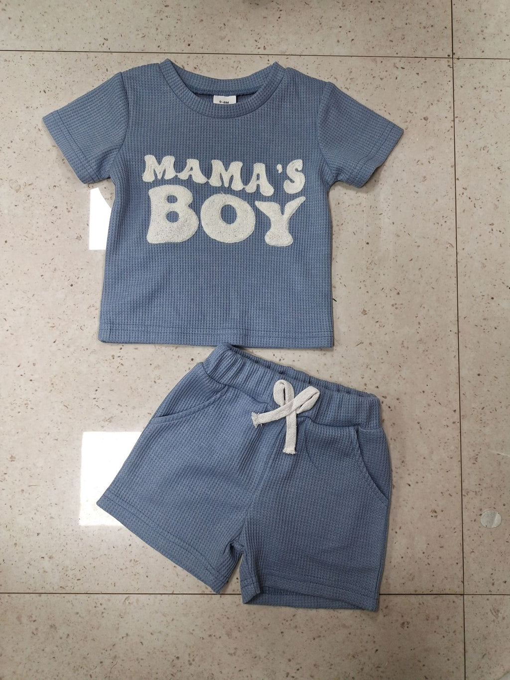 Embroidery Short Sleeve Shorts Suit