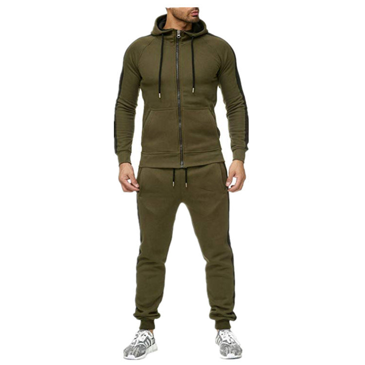 Men's color matching splicing casual suit - Beuti-Ful