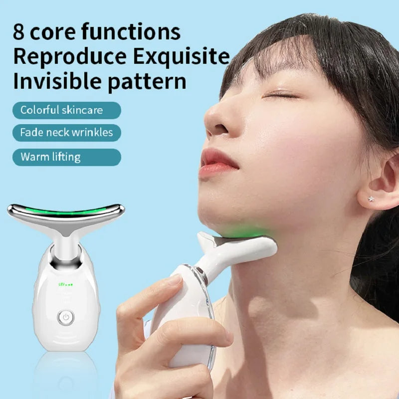 LED Photon Therapy Skin Tighten Reduce Double Chin Anti Wrinkle - Beuti-Ful