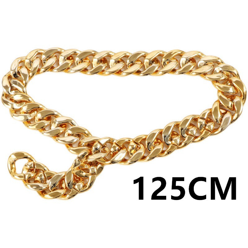 Metal Gold Thick Chain Wide Waist Chain - Beuti-Ful