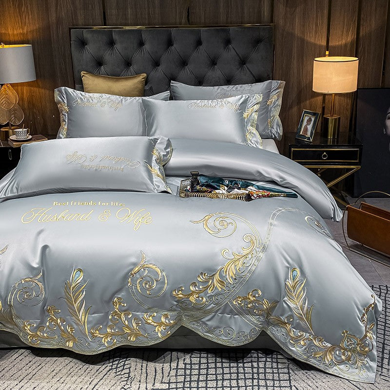 Ice Silk Quilt Sets Bed Sheets Bedding Four-piece Set - Beuti-Ful