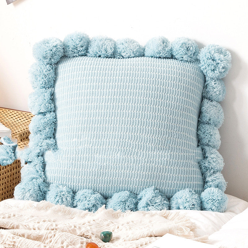 Throw Pillow Bed Sofa Cushion Waist Knitted Pillowcase - Beuti-Ful