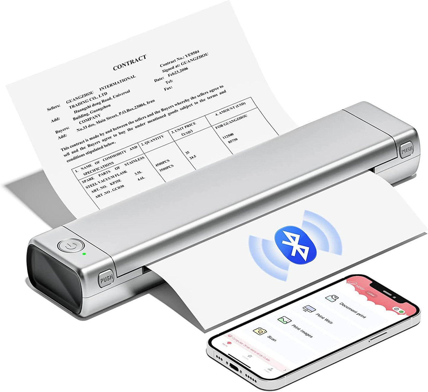 Kleiner Mini-Hausaufgabenpapier-Tintenfreier tragbarer A4-Thermodrucker für falsche Fragen