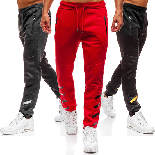 Casual Trousers Drawstring Solid Color Loose Track Pants