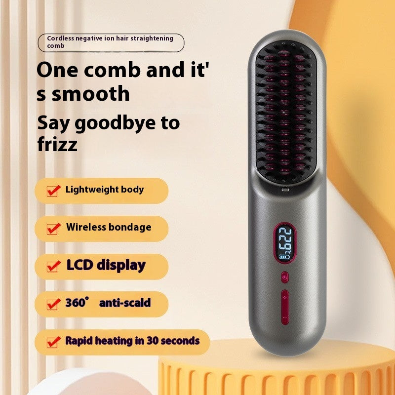 Gerader Kamm Anion Haarglätter Dual-Use Elektrischer Lockenwickler Innenschnalle Lazy Hair Curler