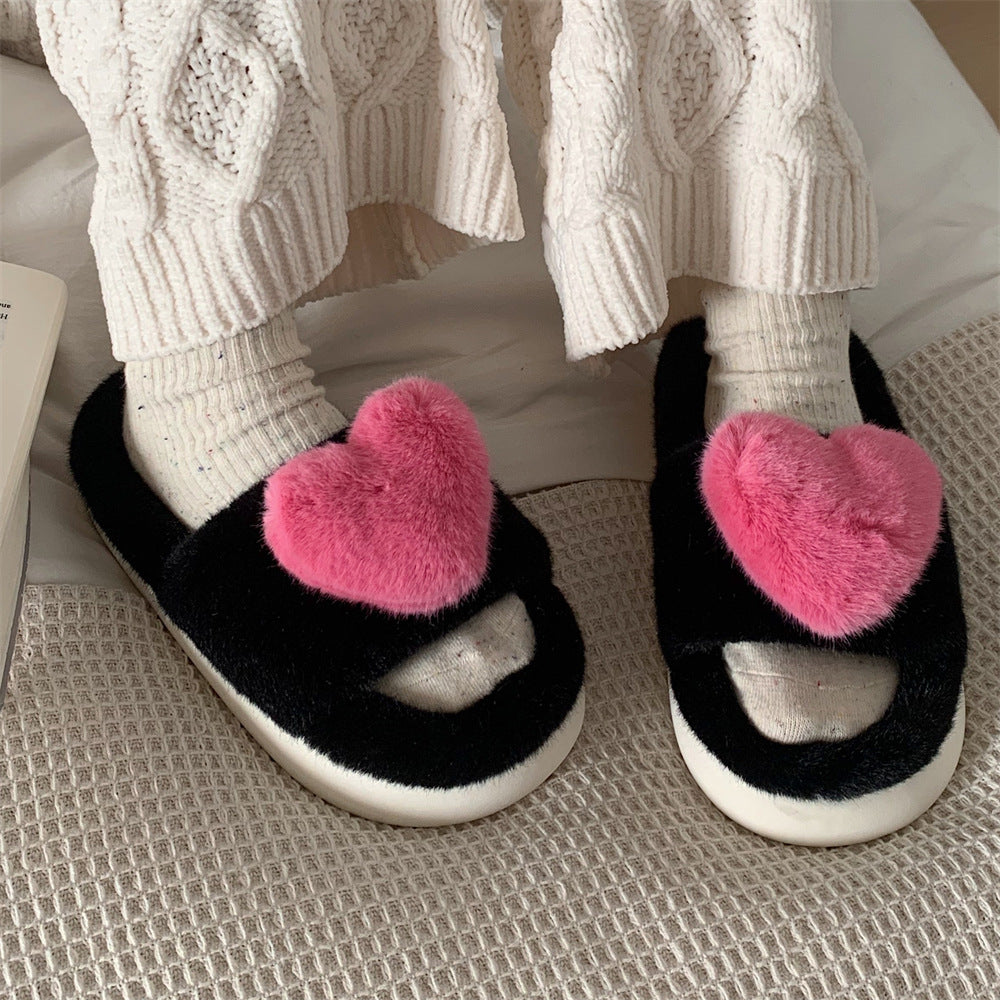 Personality Cute Plush Cotton Slippers Women Fashion Home - Beuti-Ful