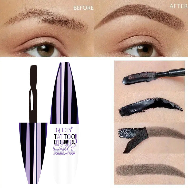 Tattoo Easy Peel Off Eyebrow Gel Cream Types Long-Lasting Smudge-Proof Sweat Resistant Waterproof Cosmetics - Beuti-Ful